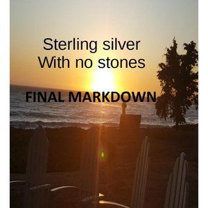 Sterling silver with no stones